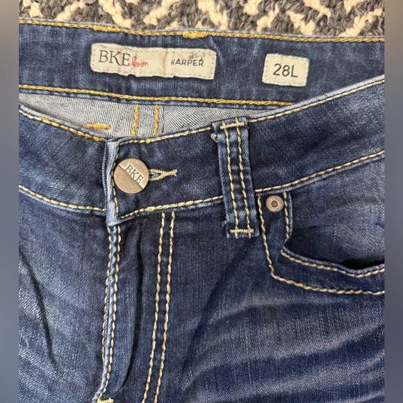 BUCKLE BKE Harper Stretch Bootcut Jean in Dark Wash Size 28 Long - Picture 7 of 8